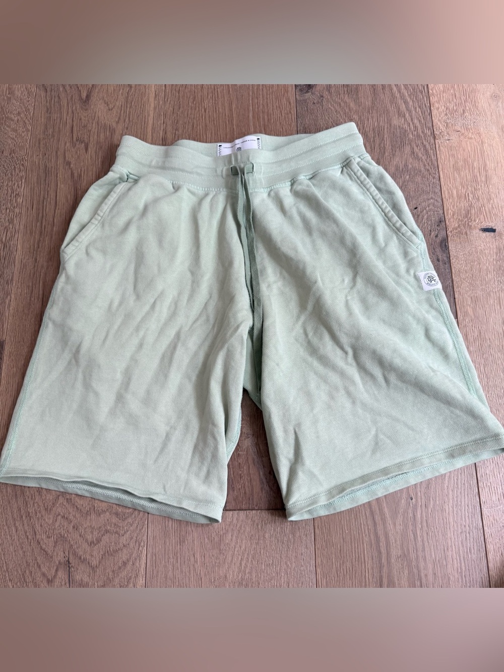 Reigning Champ Light Mint Green Athletic Drawstring Shorts